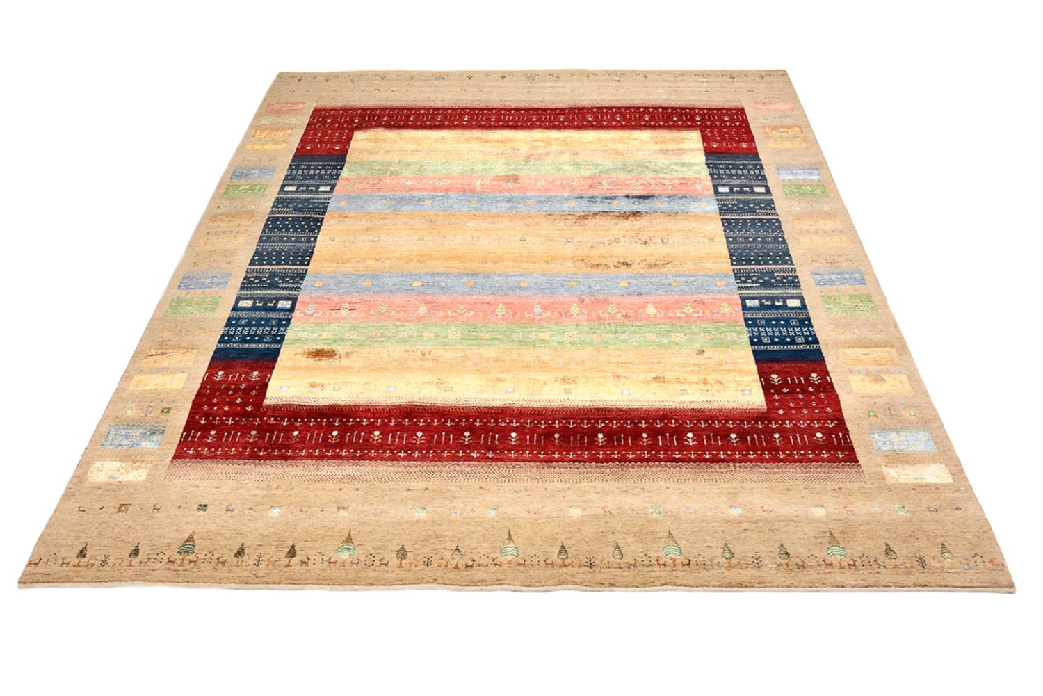 Tappeto Gabbeh - Loribaft Indus - 300 x 251 cm - multicolore