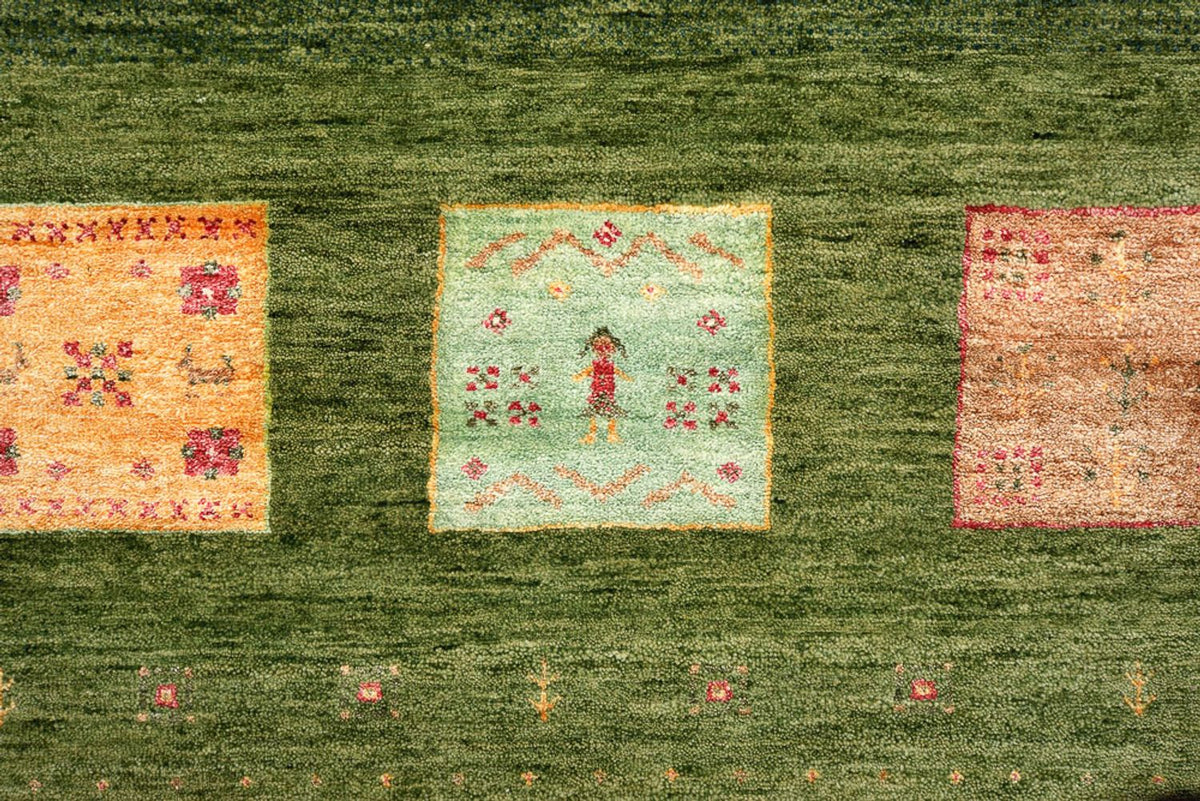 Tappeto Gabbeh - Loribaft Indus - 303 x 250 cm - verde
