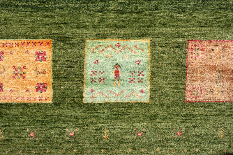 Tappeto Gabbeh - Loribaft Indus - 303 x 250 cm - verde