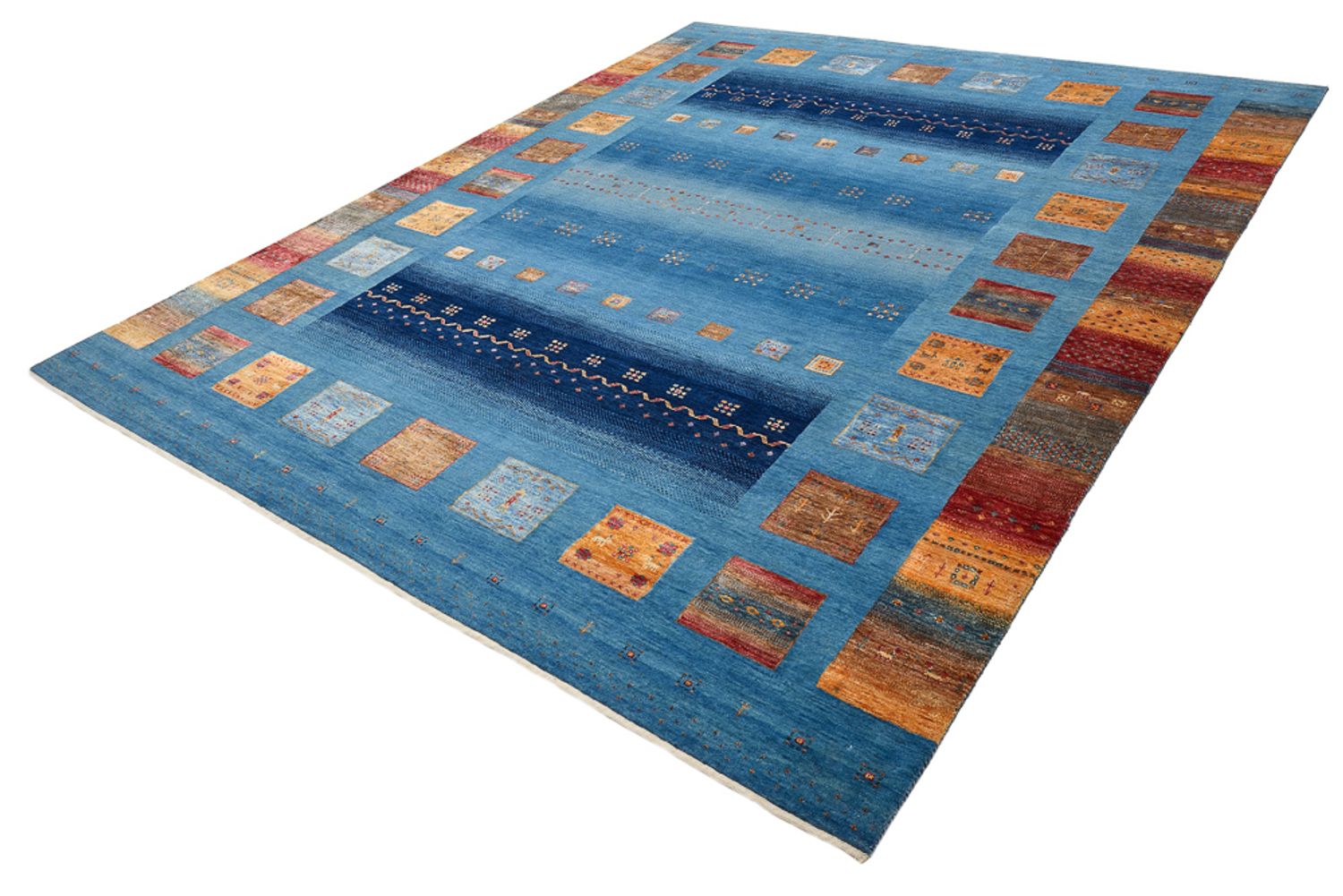 Tappeto Gabbeh - Loribaft Indus - 338 x 249 cm - blu
