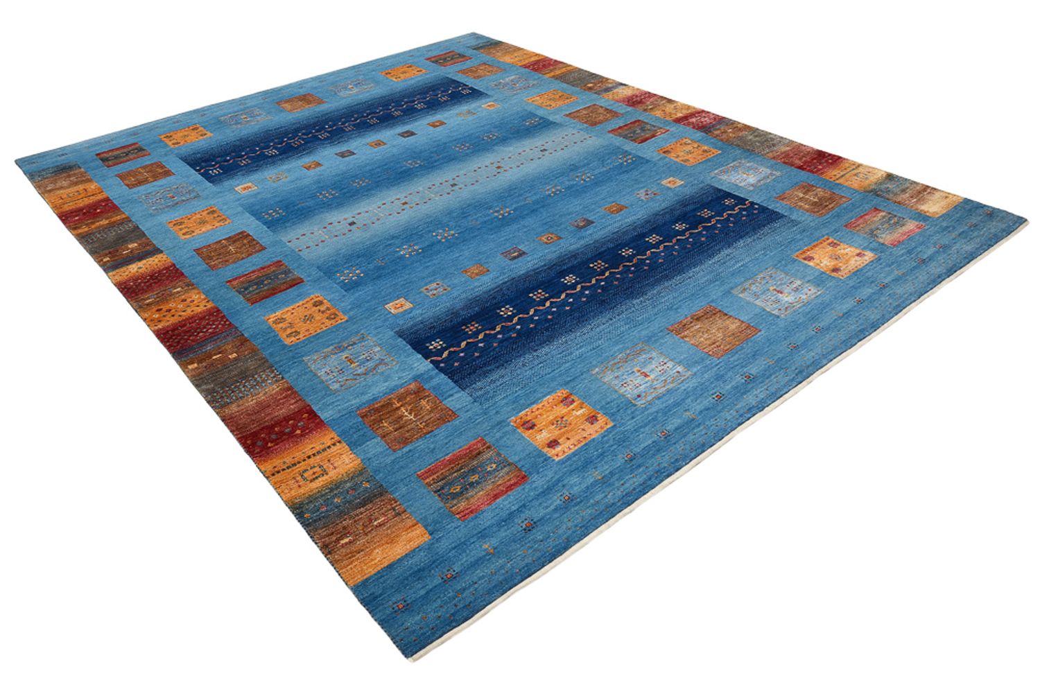 Tappeto Gabbeh - Loribaft Indus - 338 x 249 cm - blu