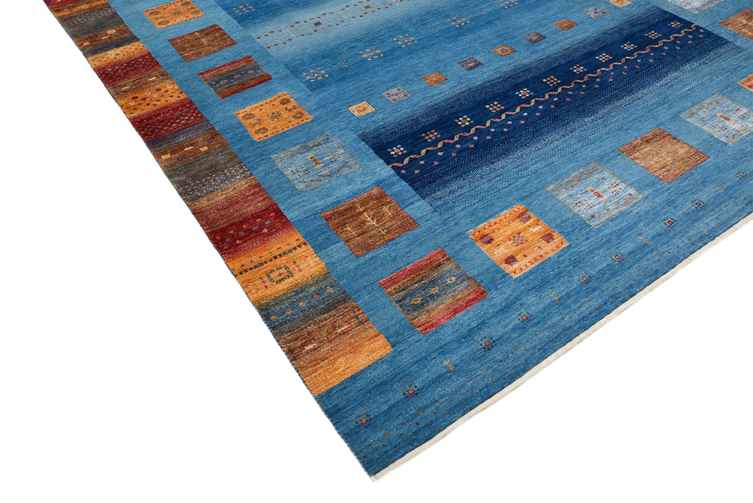 Tappeto Gabbeh - Loribaft Indus - 338 x 249 cm - blu