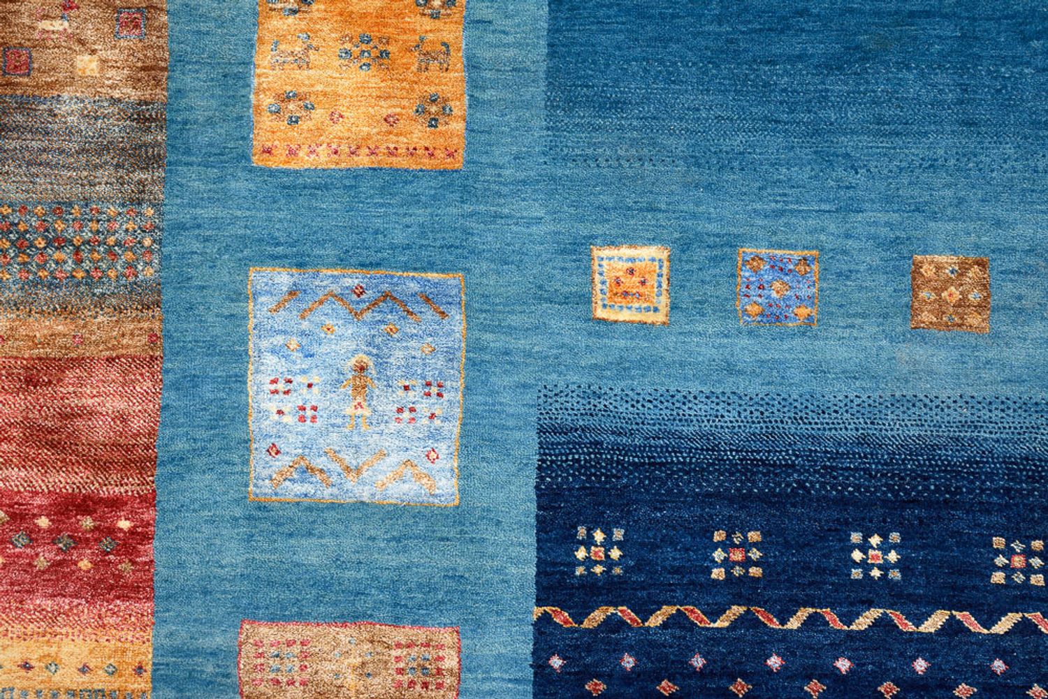 Tappeto Gabbeh - Loribaft Indus - 338 x 249 cm - blu