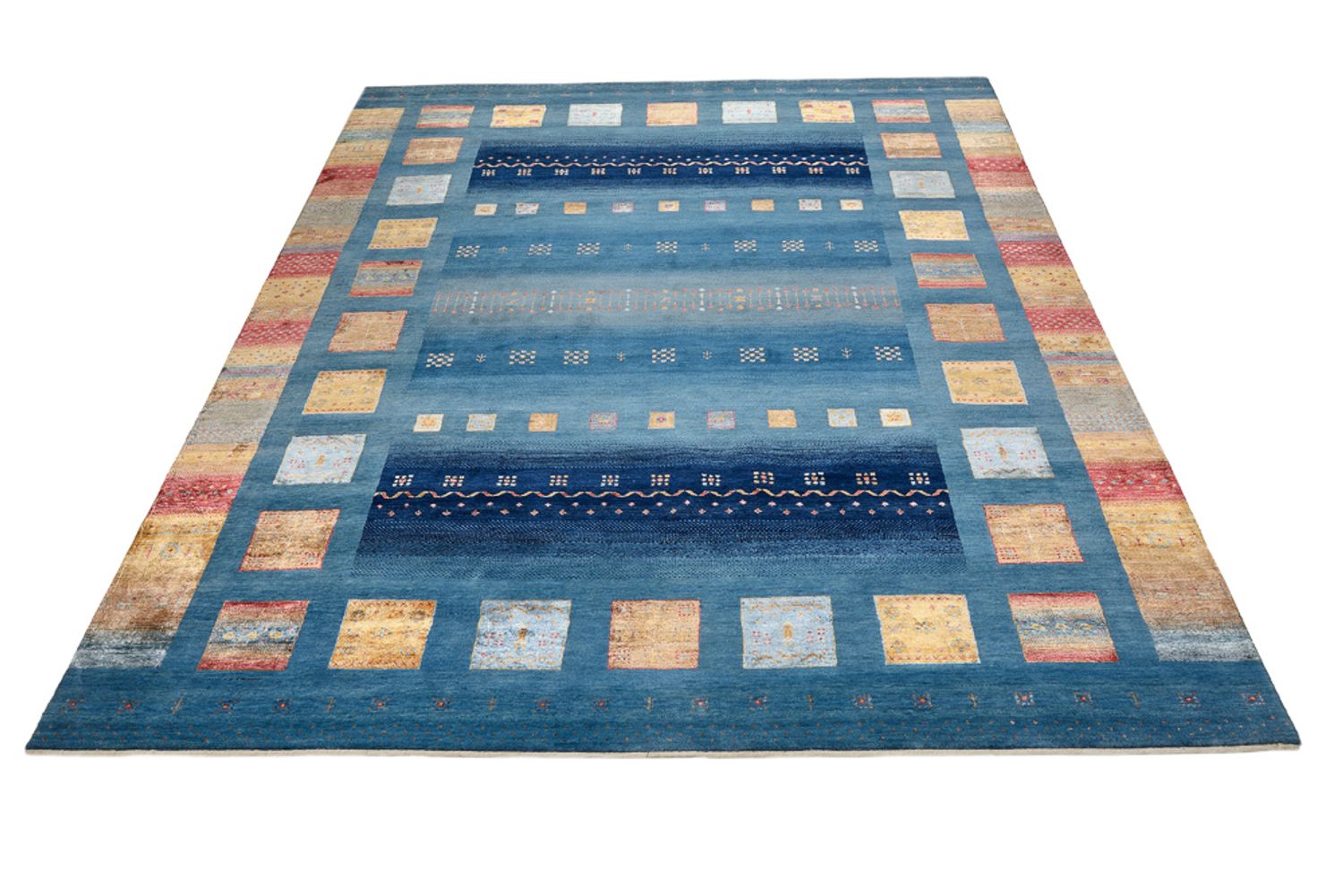 Tappeto Gabbeh - Loribaft Indus - 338 x 249 cm - blu