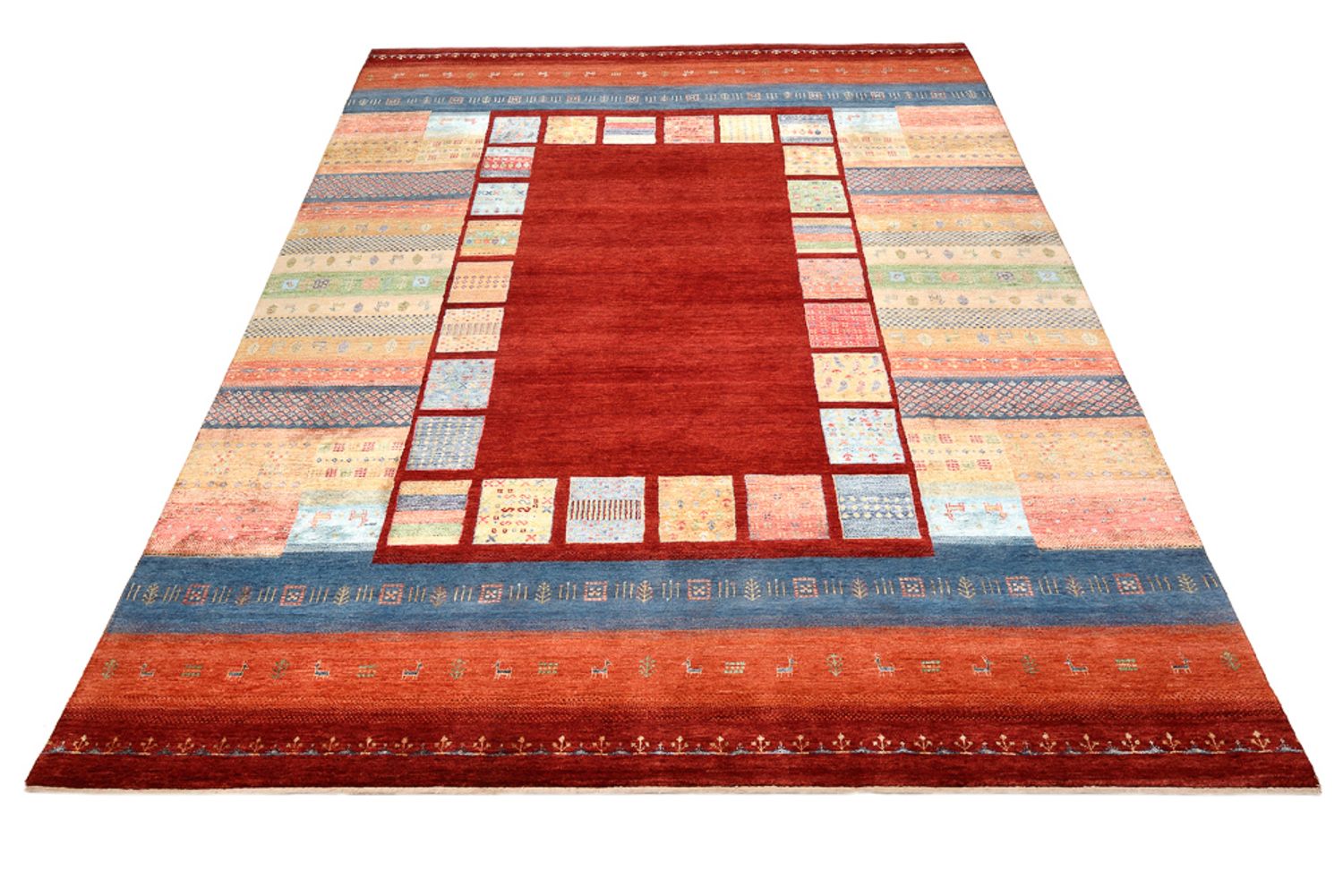 Tappeto Gabbeh - Loribaft Indus - 299 x 207 cm - rosso
