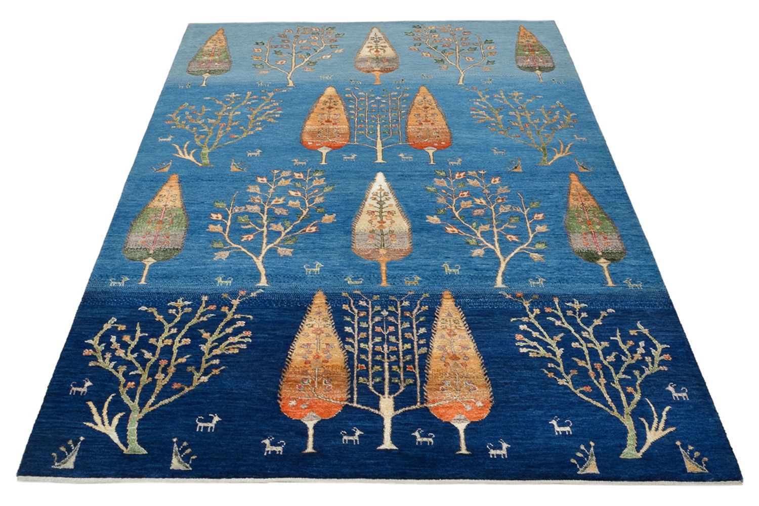 Tappeto Gabbeh - Loribaft Indus - 204 x 155 cm - blu chiaro