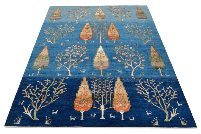 Tappeto Gabbeh - Loribaft Indus - 204 x 155 cm - blu chiaro