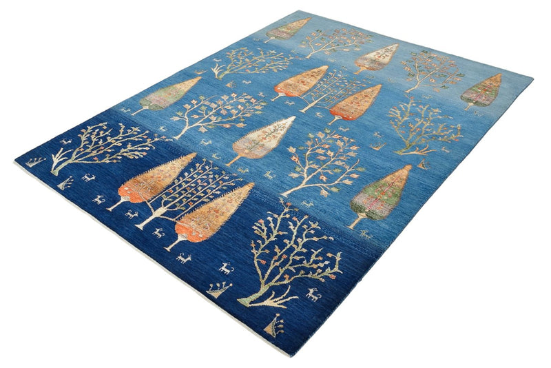 Tappeto Gabbeh - Loribaft Indus - 204 x 155 cm - blu chiaro