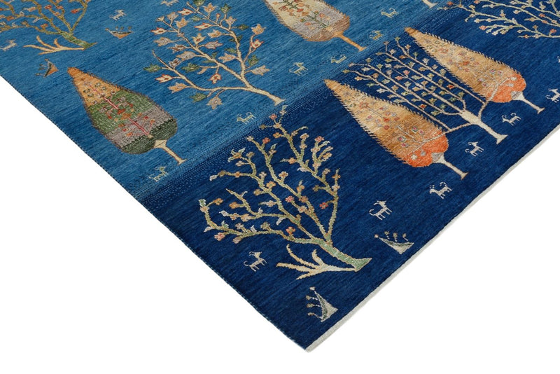 Tappeto Gabbeh - Loribaft Indus - 204 x 155 cm - blu chiaro