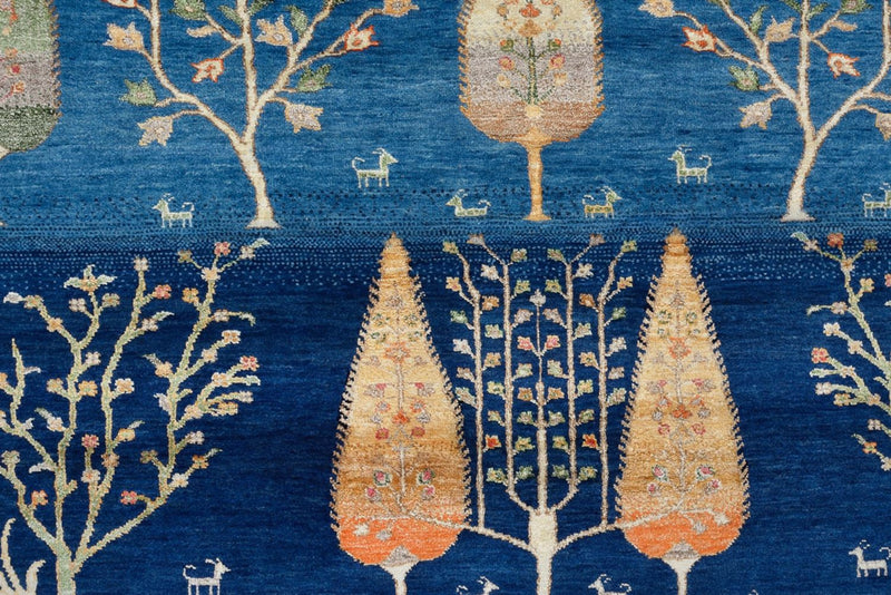 Tappeto Gabbeh - Loribaft Indus - 204 x 155 cm - blu chiaro