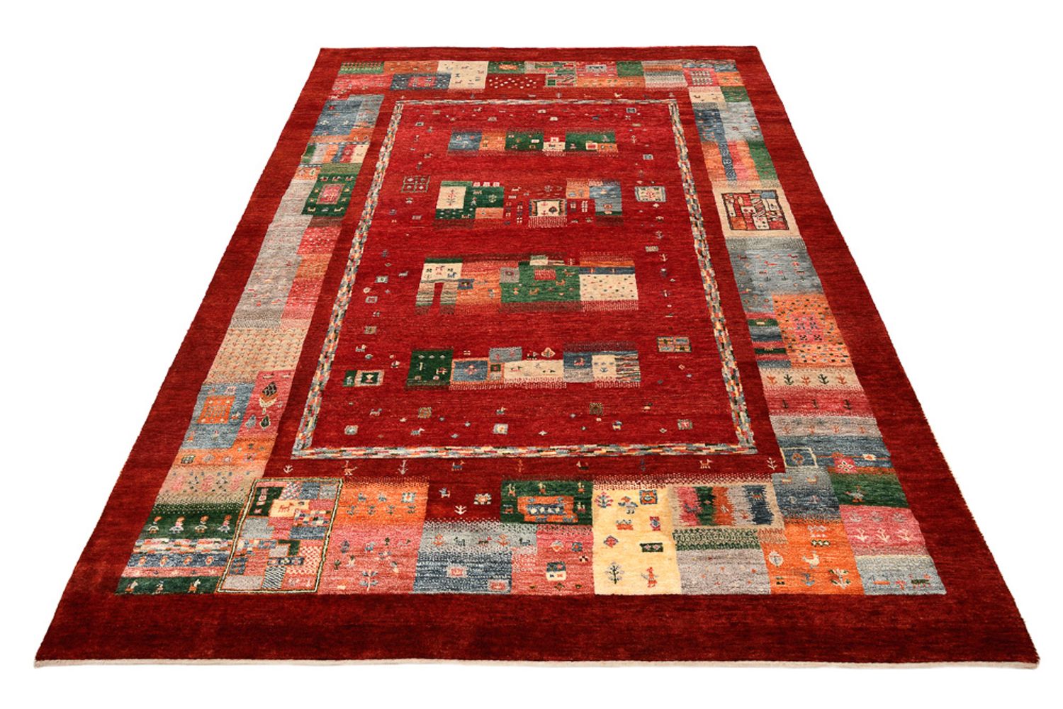 Tappeto Gabbeh - Loribaft Indus - 239 x 177 cm - rosso