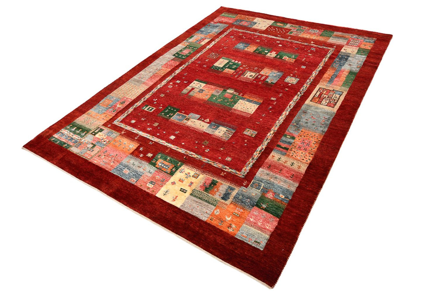 Tappeto Gabbeh - Loribaft Indus - 239 x 177 cm - rosso