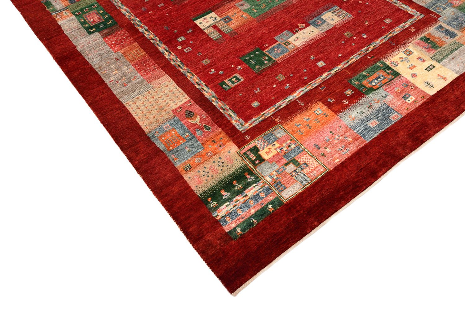 Tappeto Gabbeh - Loribaft Indus - 239 x 177 cm - rosso