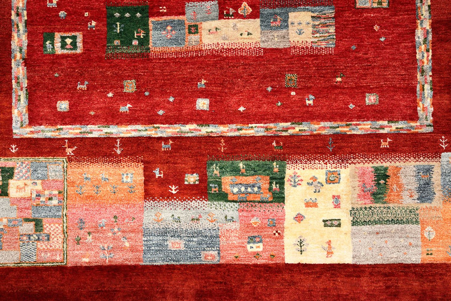 Tappeto Gabbeh - Loribaft Indus - 239 x 177 cm - rosso