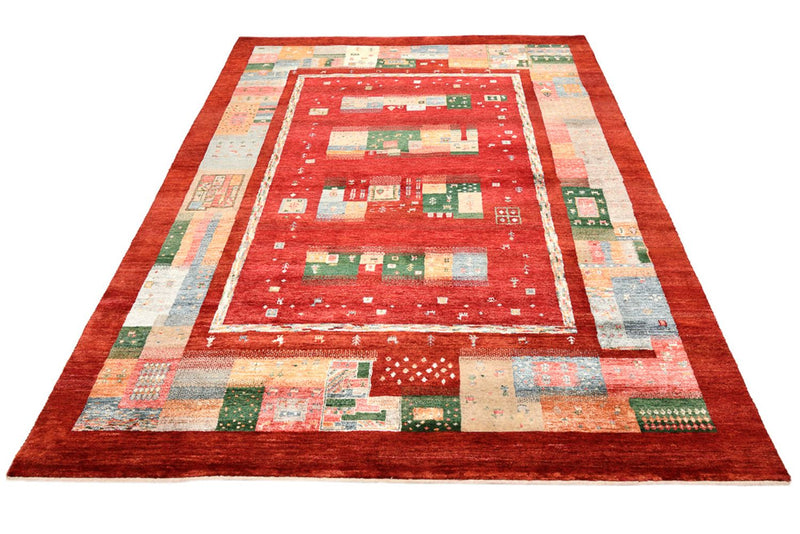 Tappeto Gabbeh - Loribaft Indus - 239 x 177 cm - rosso