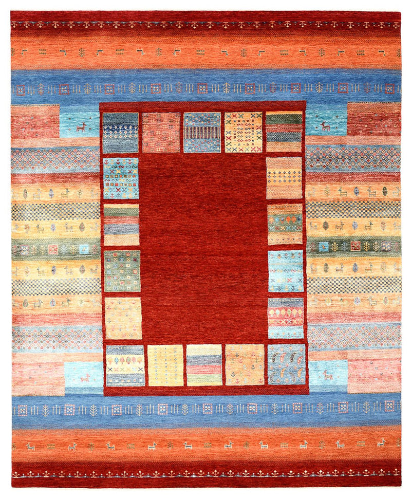 Tappeto Gabbeh - Loribaft Indus - 249 x 206 cm - rosso