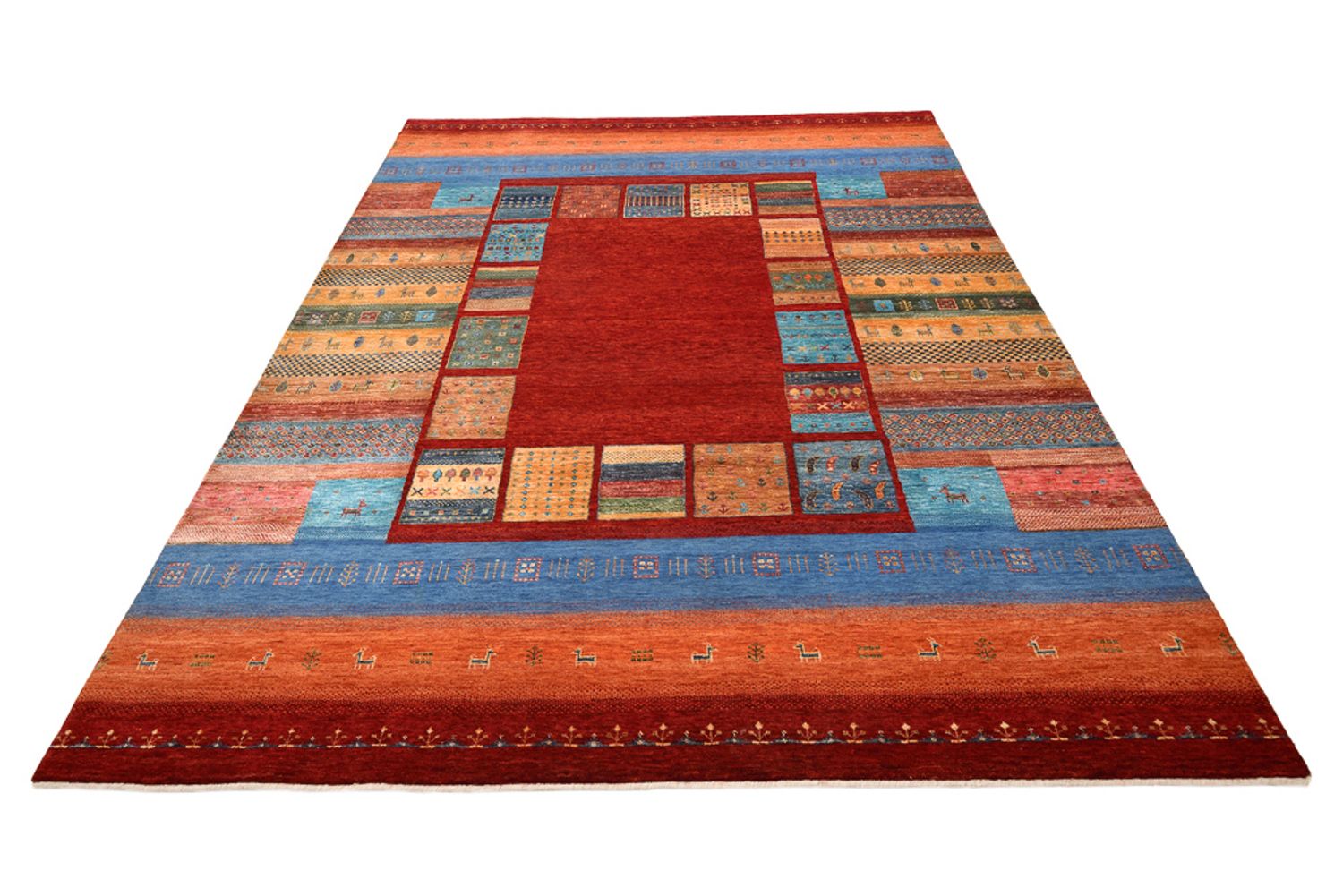 Tappeto Gabbeh - Loribaft Indus - 249 x 206 cm - rosso