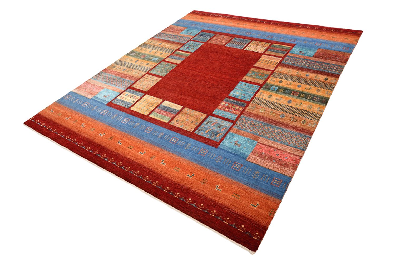 Tappeto Gabbeh - Loribaft Indus - 249 x 206 cm - rosso