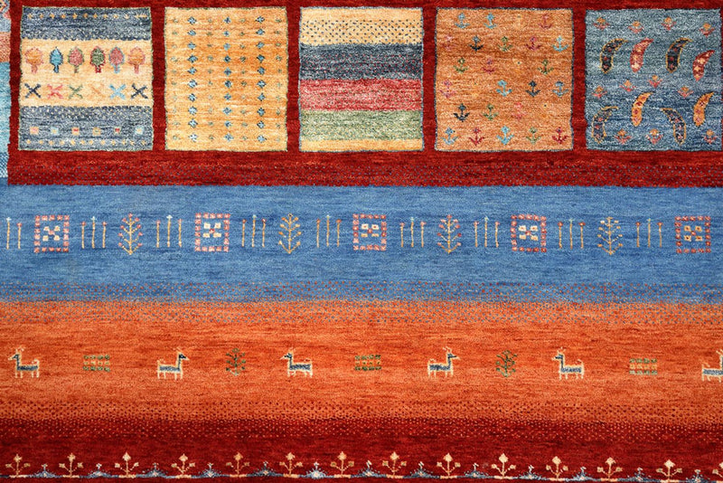 Tappeto Gabbeh - Loribaft Indus - 249 x 206 cm - rosso