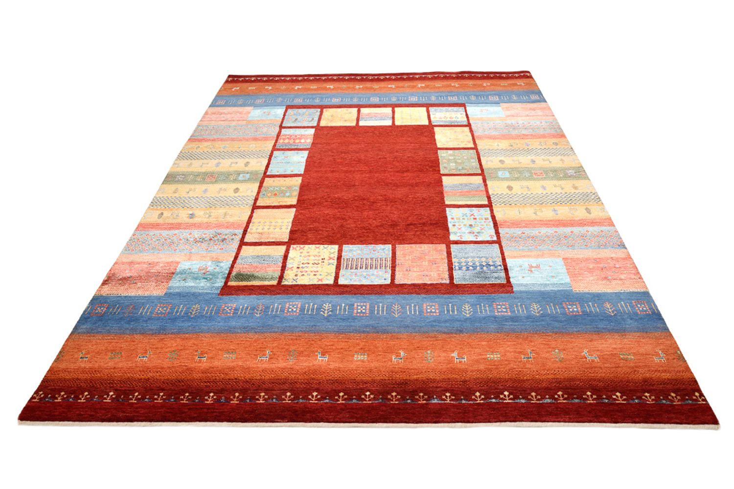 Tappeto Gabbeh - Loribaft Indus - 249 x 206 cm - rosso