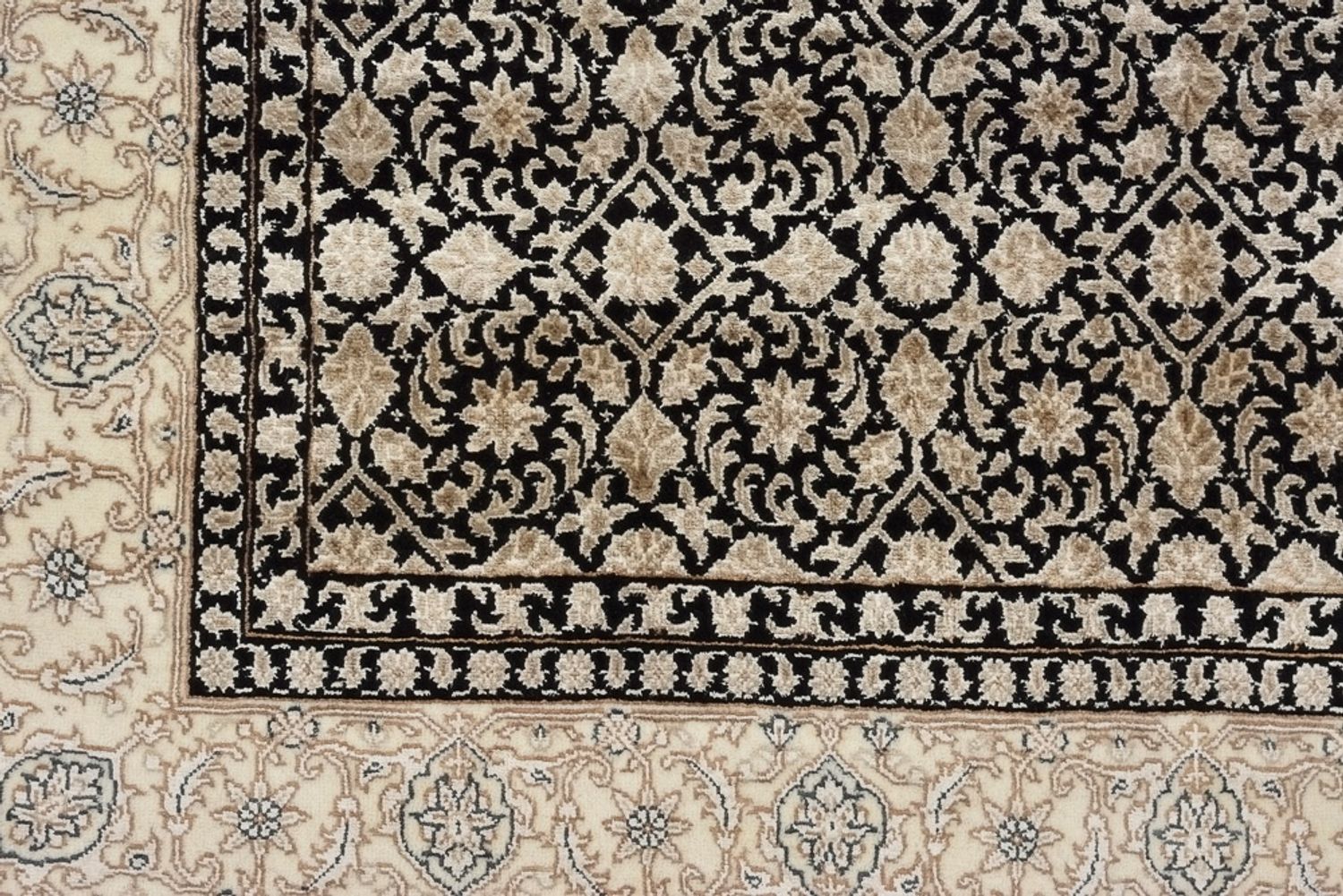 Tappeto orientale - Bidjar - Indo - 209 x 139 cm - beige scuro