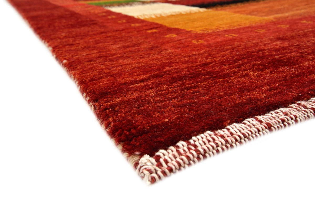 Tappeto corsia Tappeto Gabbeh - Loribaft Indus - 386 x 83 cm - rosso