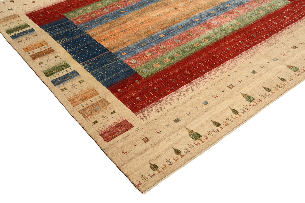 Tappeto Gabbeh - Loribaft Indus quadrato  - 253 x 246 cm - multicolore