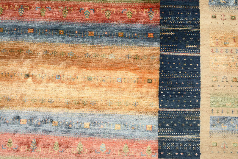 Tappeto Gabbeh - Loribaft Indus quadrato  - 253 x 246 cm - multicolore