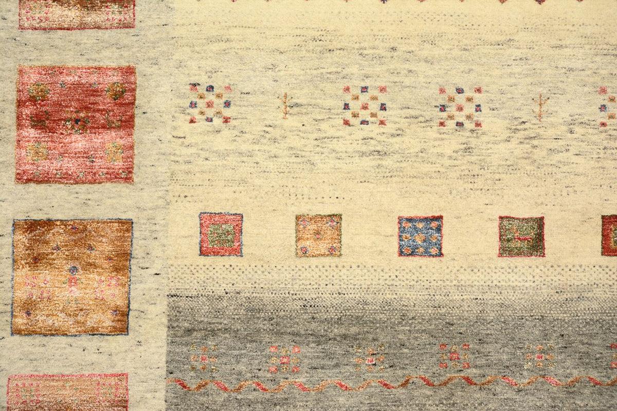 Tappeto Gabbeh - Loribaft Indus quadrato  - 254 x 251 cm - beige chiaro