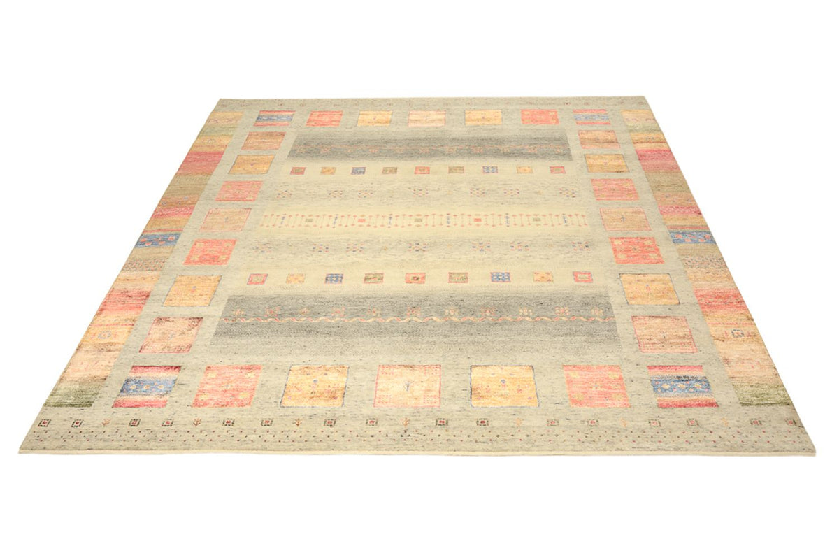 Tappeto Gabbeh - Loribaft Indus quadrato  - 254 x 251 cm - beige chiaro