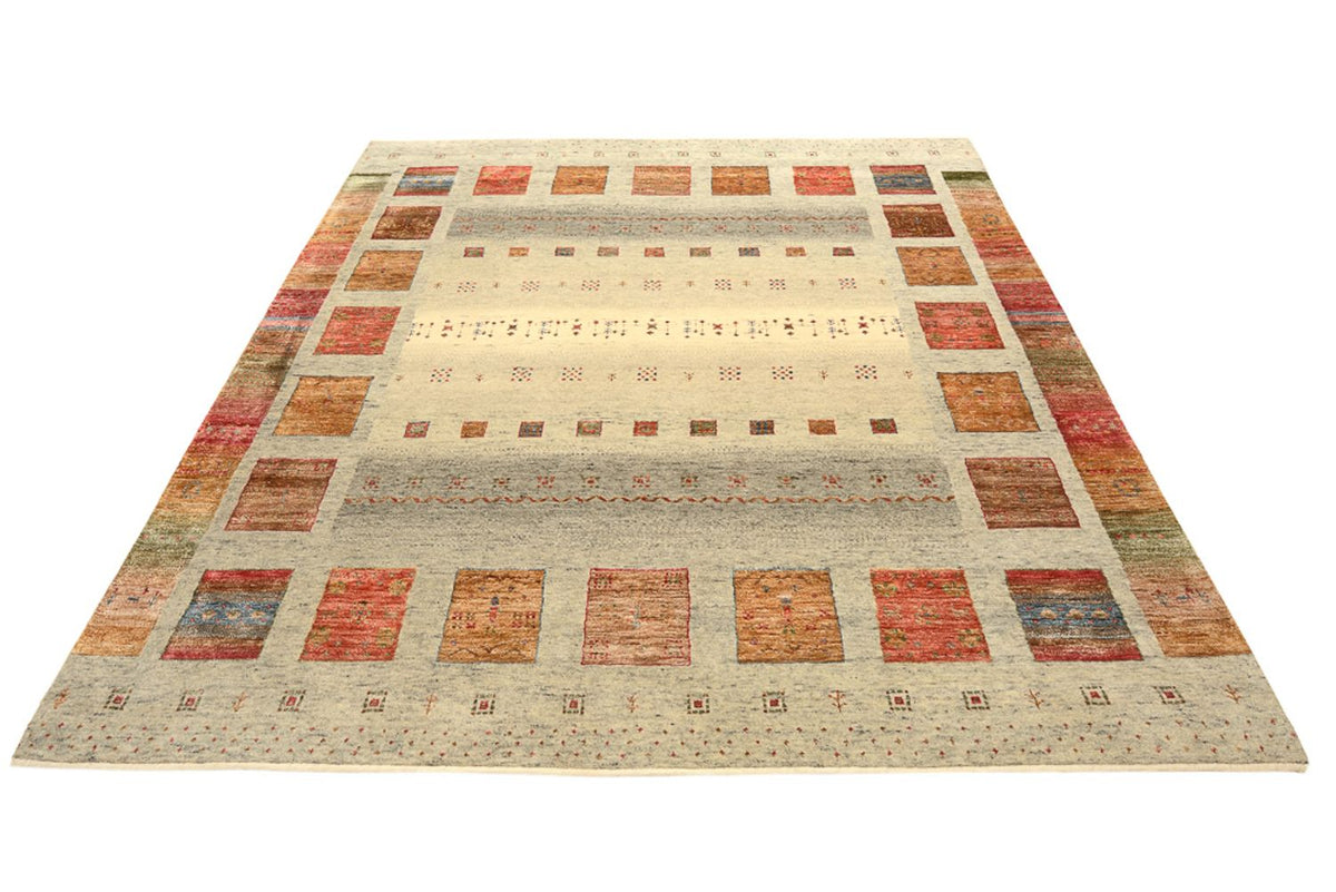 Tappeto Gabbeh - Loribaft Indus quadrato  - 202 x 199 cm - beige chiaro