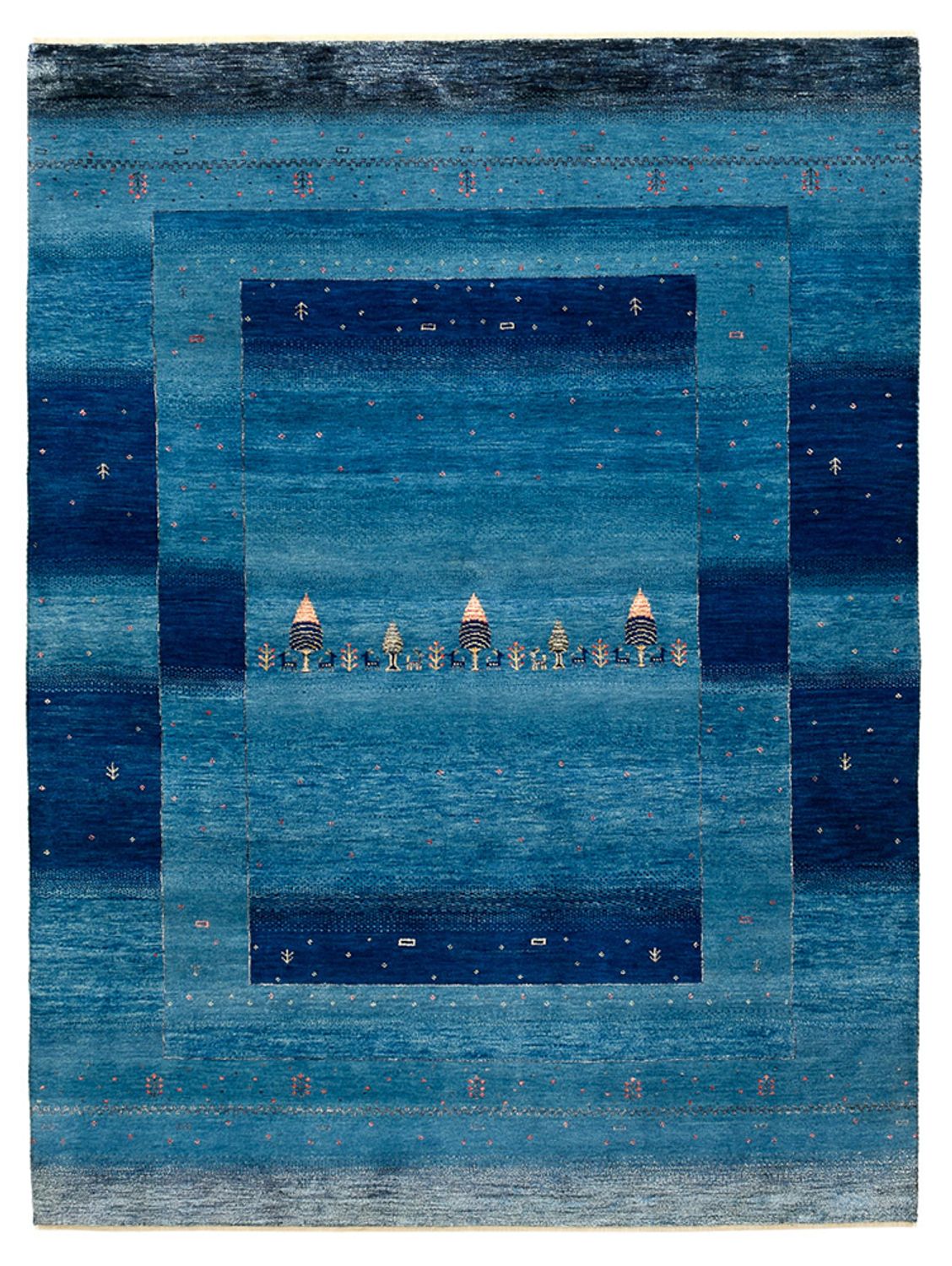 Tappeto Gabbeh - Loribaft Indus - 201 x 152 cm - blu mare