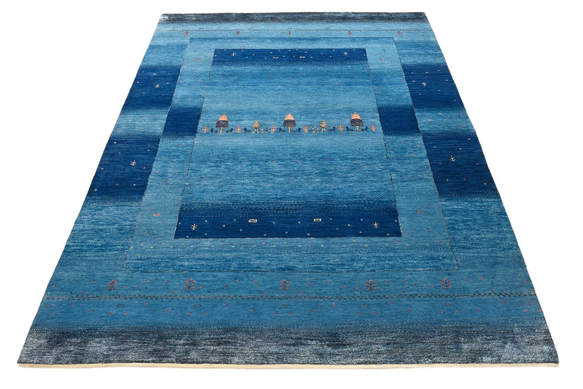 Tappeto Gabbeh - Loribaft Indus - 201 x 152 cm - blu mare