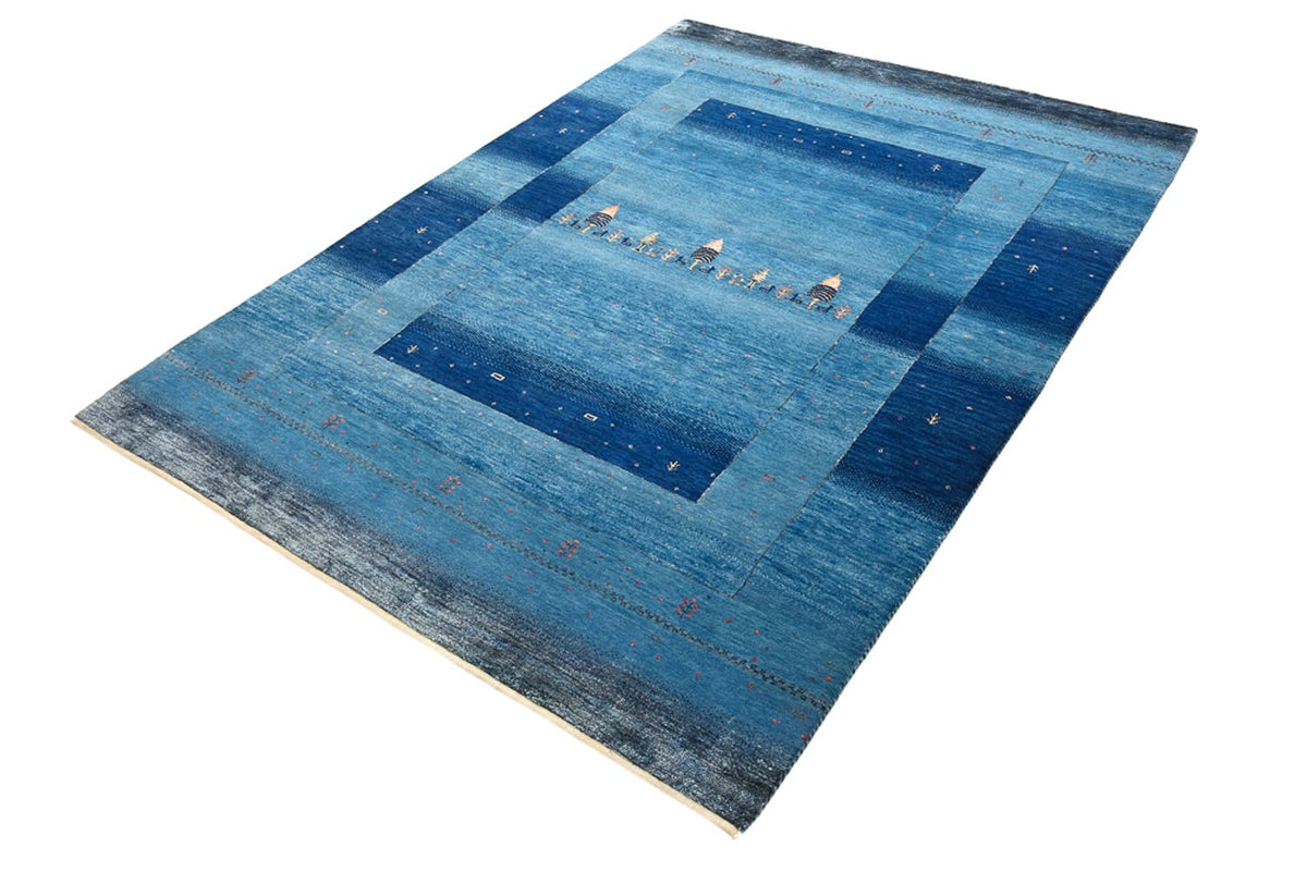 Tappeto Gabbeh - Loribaft Indus - 201 x 152 cm - blu mare