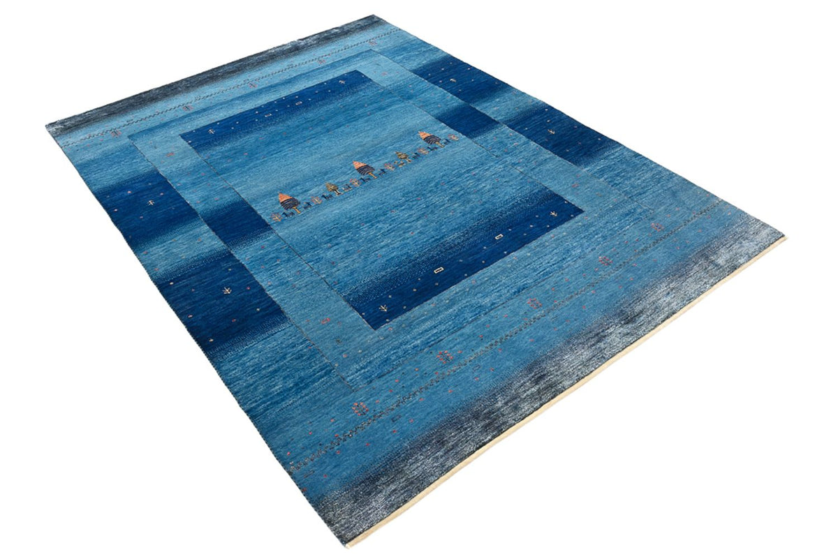 Tappeto Gabbeh - Loribaft Indus - 201 x 152 cm - blu mare