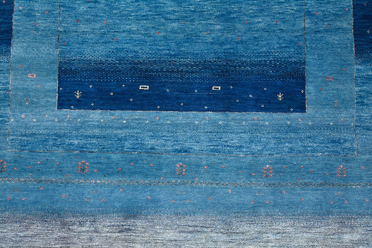 Tappeto Gabbeh - Loribaft Indus - 201 x 152 cm - blu mare