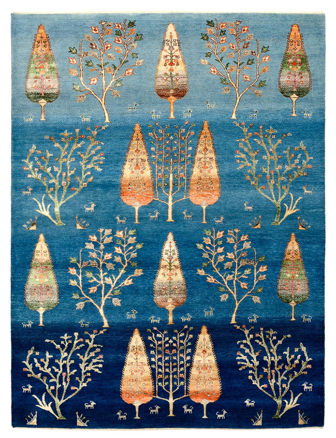 Tappeto Gabbeh - Loribaft Indus - 203 x 155 cm - blu mare