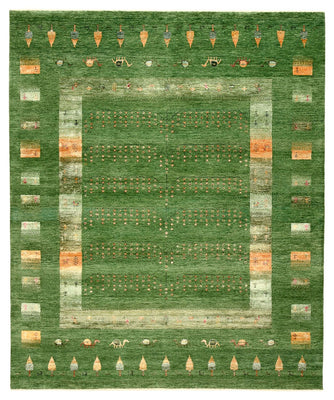 Tappeto Gabbeh - Loribaft Indus - 246 x 206 cm - verde