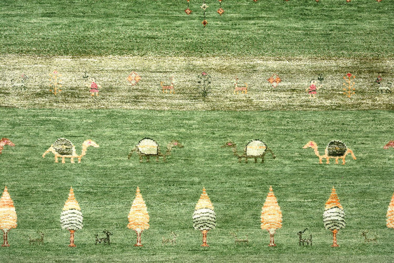Tappeto Gabbeh - Loribaft Indus - 246 x 206 cm - verde