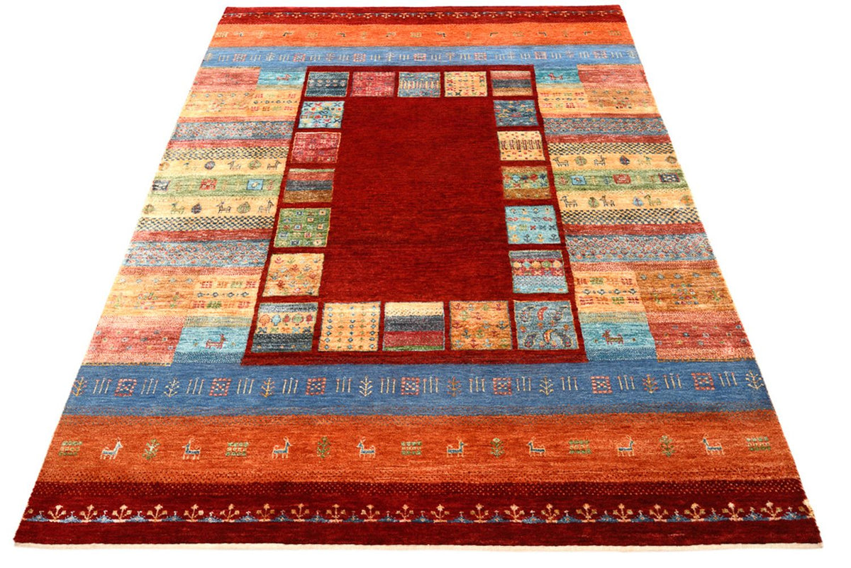 Tappeto Gabbeh - Loribaft Indus - 199 x 153 cm - rosso