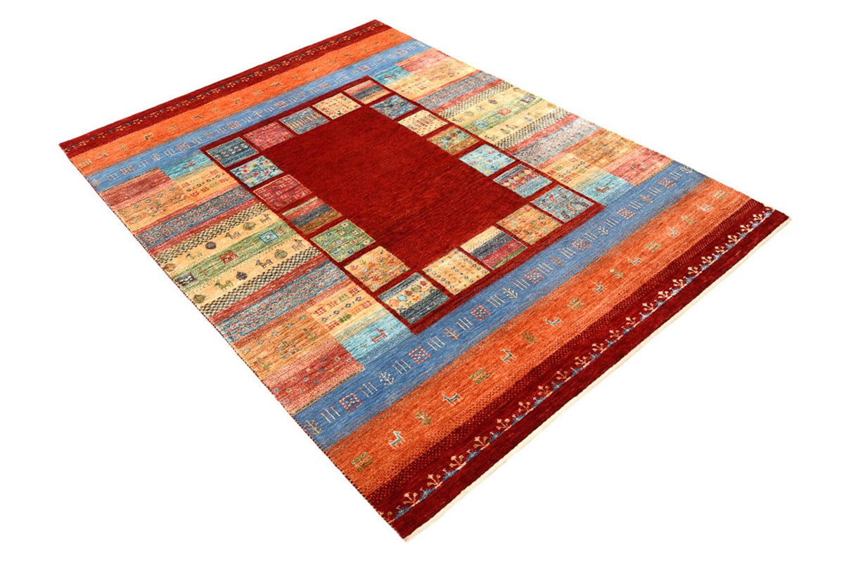 Tappeto Gabbeh - Loribaft Indus - 199 x 153 cm - rosso