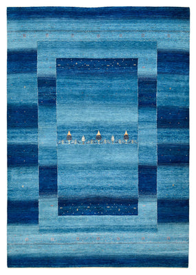 Tappeto Gabbeh - Loribaft Indus - 294 x 205 cm - blu mare