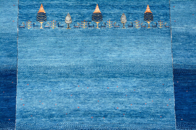 Tappeto Gabbeh - Loribaft Indus - 294 x 205 cm - blu mare