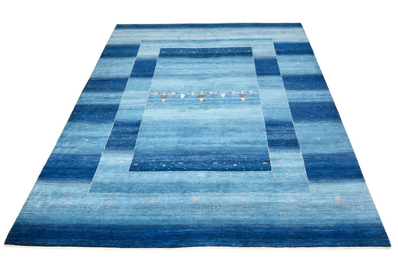 Tappeto Gabbeh - Loribaft Indus - 294 x 205 cm - blu mare