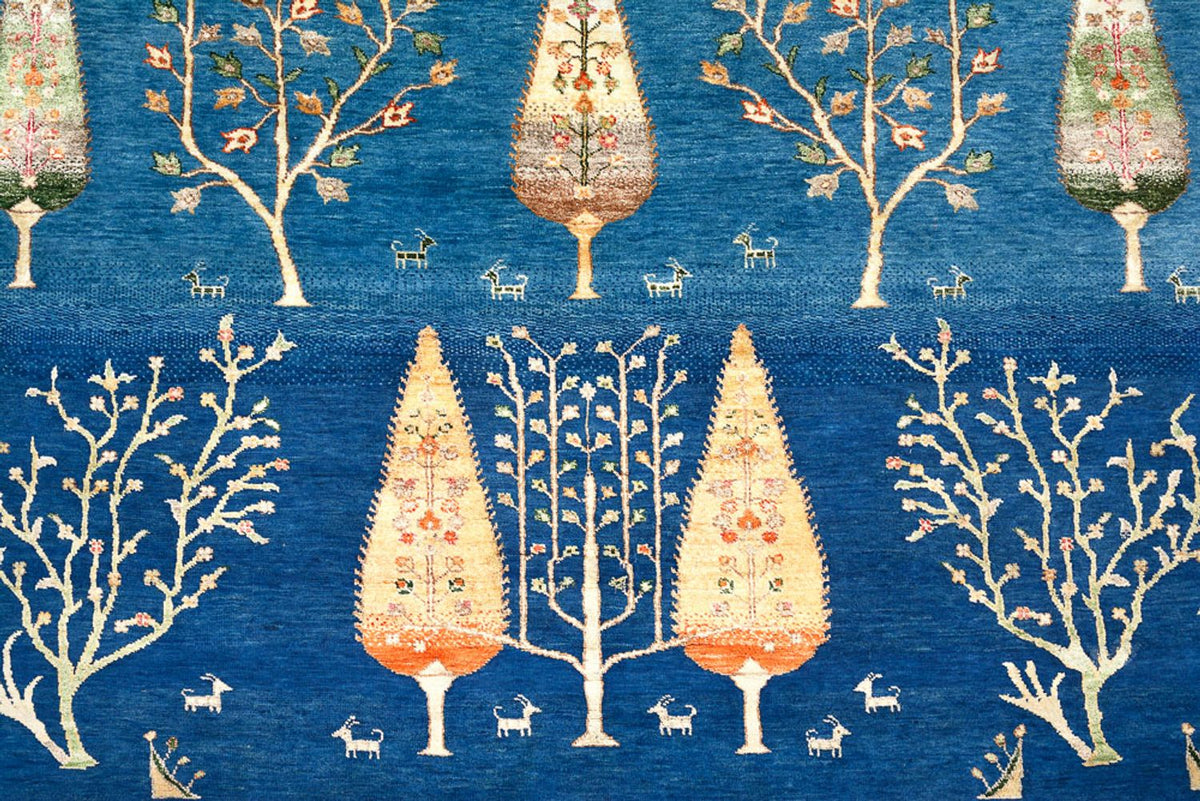 Tappeto Gabbeh - Loribaft Indus - 247 x 173 cm - blu mare