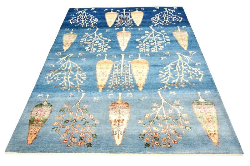 Tappeto Gabbeh - Loribaft Indus - 247 x 173 cm - blu mare