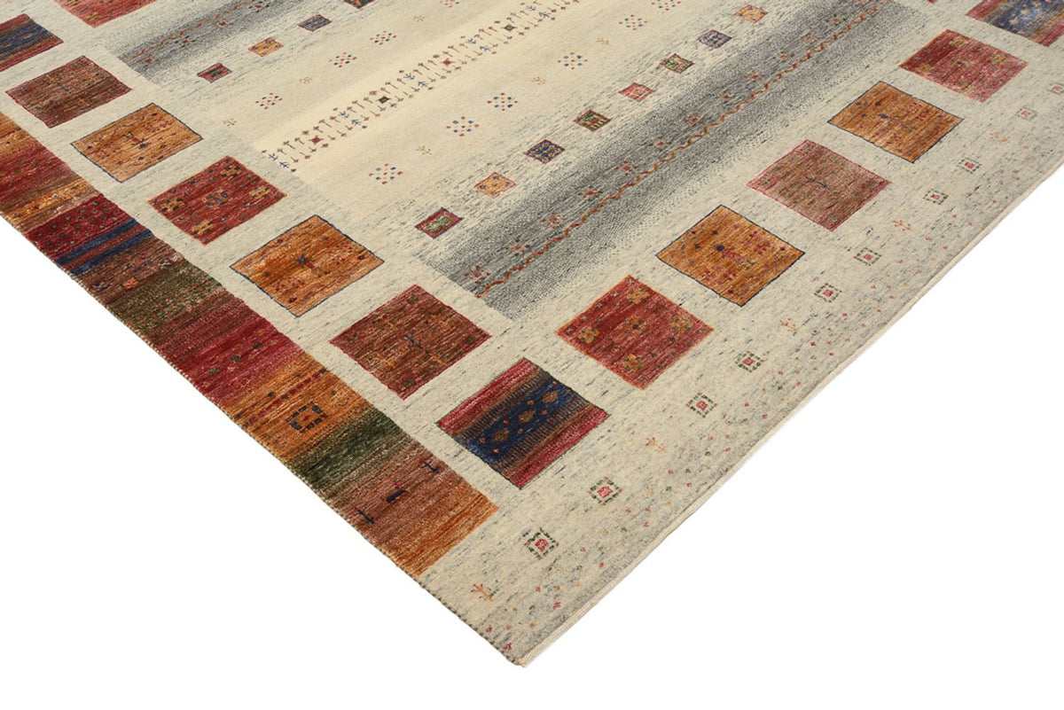 Tappeto Gabbeh - Loribaft Indus quadrato  - 206 x 204 cm - beige scuro