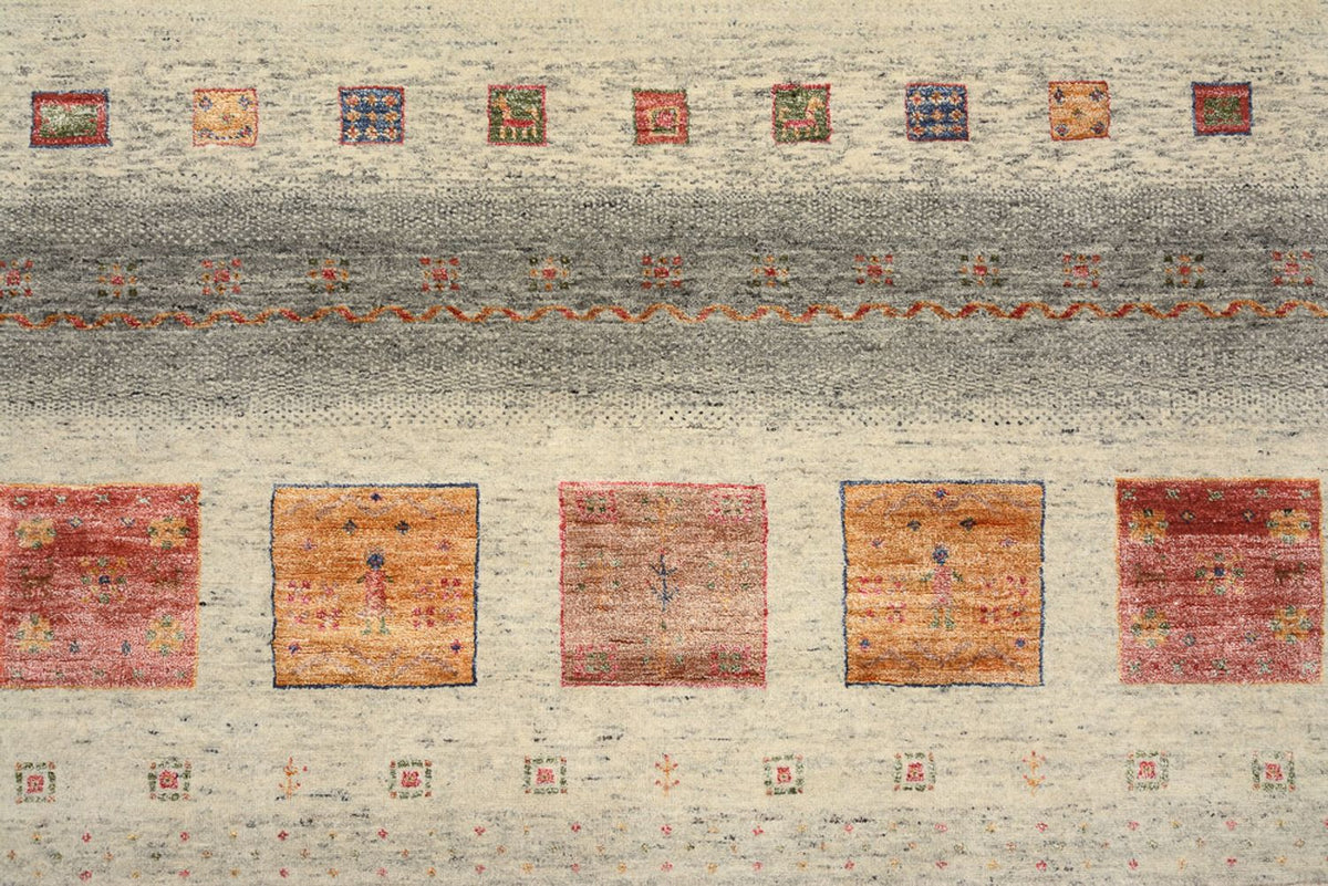 Tappeto Gabbeh - Loribaft Indus quadrato  - 206 x 204 cm - beige scuro