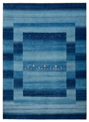 Tappeto Gabbeh - Loribaft Indus - 345 x 247 cm - blu mare