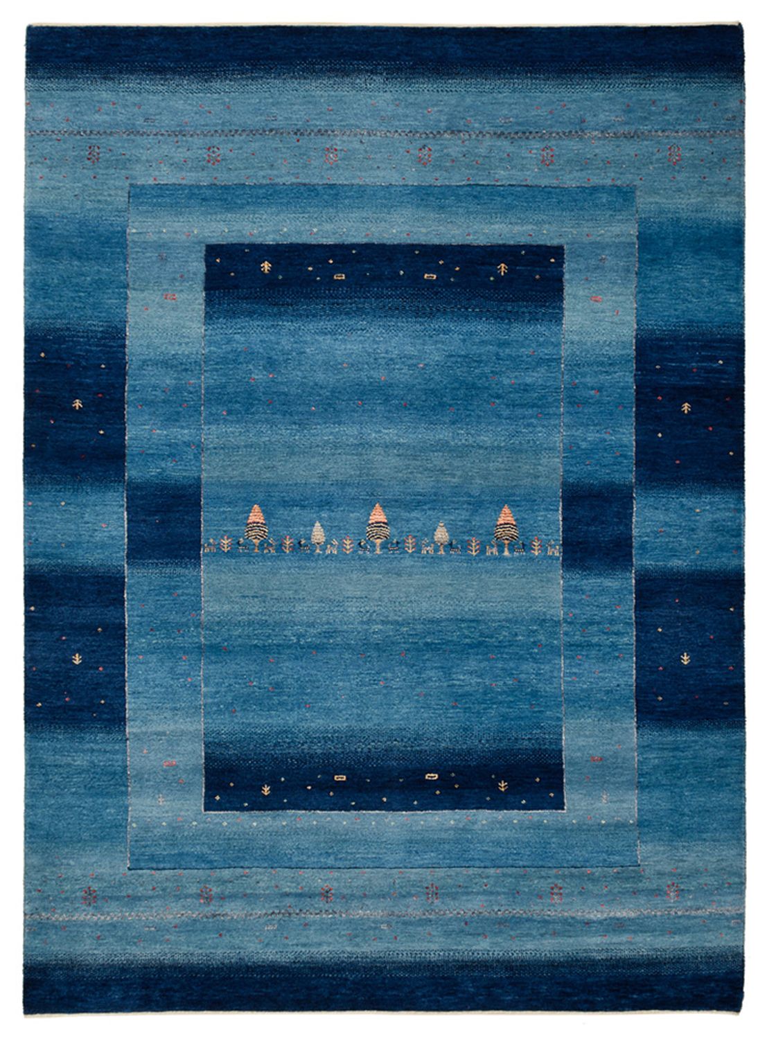 Tappeto Gabbeh - Loribaft Indus - 235 x 169 cm - blu mare